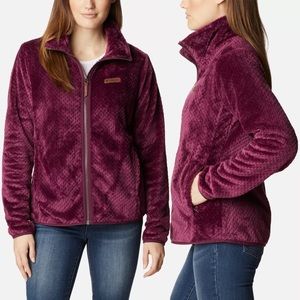 NWOT Columbia Women's Fire Side II Sherpa Full Zip Fleece Marionberry - Medium